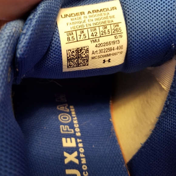 Mens Under Armour Shoes size 8 1/2 - Picture 6 of 7
